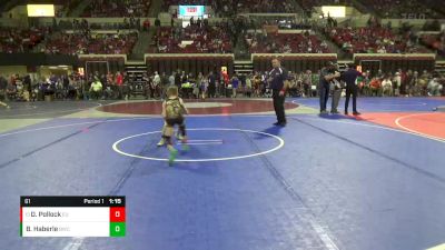 61 lbs Champ. Round 1 - Dracen Pollock, Eastside United vs BoVauni Haberle, Billings Wrestling Club