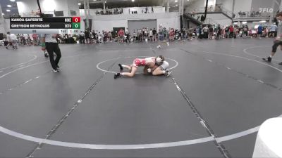 98 lbs Quarterfinals (8 Team) - Greyson Reynolds, East Coast Time Out vs Kanoa Saferite, Noke Wrestling RTC