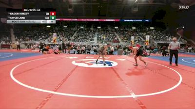 4A-132 lbs Cons. Round 3 - Kaden Kimzey, Central vs Tayce Lake, Campbell County