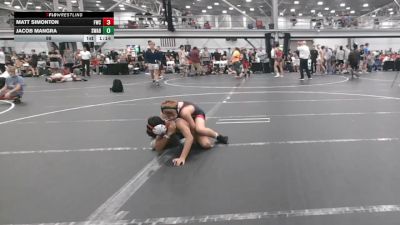 98 lbs Round 5 (6 Team) - Matt Simonton, Freakztyle Wrecking Crew vs Jacob Mangra, Savage WA Boogiemen