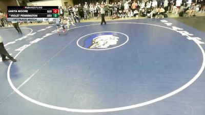 115 lbs 1st Place Match - Violet Pennington, Pekin vs Janiya Moore, Unattached