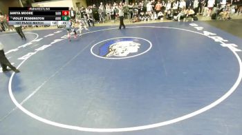 115 lbs 1st Place Match - Violet Pennington, Pekin vs Janiya Moore, Unattached