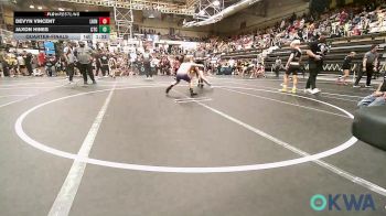 90 lbs Quarterfinal - Devyn Vincent, Lions Wrestling Academy vs Jaxon Hines, Comanche Takedown Club