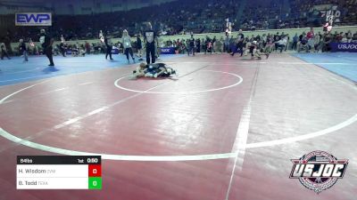 64 lbs Consi Of 8 #2 - Hunter Wisdom, Caney Valley Wrestling vs Beckett Todd, Texas Elite Wrestling