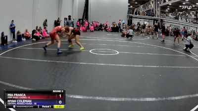 126 lbs Round 3 (8 Team) - Mia Frasca, FIWC Sassy Lassies vs Myah Coleman, Central Pennies Power