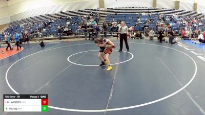 12U Boys - 78 lbs Cons. Round 4 - MICHAEL WOODS, Leo Wrestling Club vs Blake Young, Wentzville Wrestling Federation