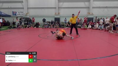 85 lbs Round 1 - Cole Lemberg, Ares W.C. (MI) vs Braden Haley, Ohio Gold 24K