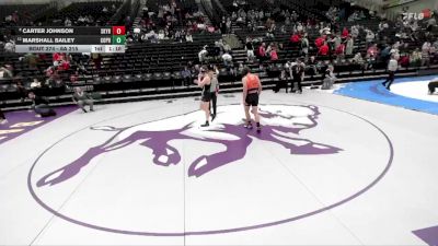 6A 215 lbs Cons. Round 2 - Carter Johnson, Skyridge vs Marshall Bailey, Copper Hills