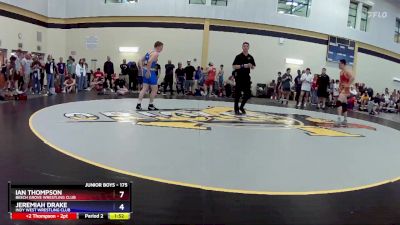 175 lbs Cons. Round 2 - Ian Thompson, Beech Grove Wrestling Club vs Jeremiah Drake, Indy West Wrestling Club