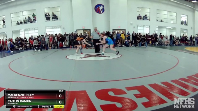120 lbs Champ. Round 2 - Caitlin Rankin, Riverbend vs MacKenzie Riley ...