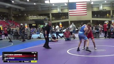 125 lbs Round 3 - Matthew Crimmins, IA vs Gus Strick, KS