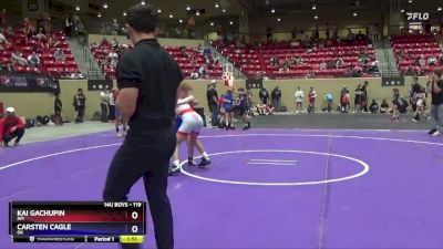 119 lbs Cons. Round 2 - Kai Gachupin, NM vs Carsten Cagle, OK