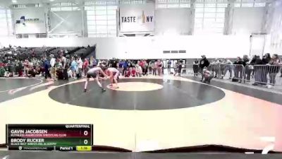 136 lbs Quarterfinal - Gavin Jacobsen, Ruthless Aggression Wrestling Club vs Brody Rucker, Black Belt Wrestling Academy