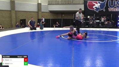 10U Girls - 90 lbs Champ. Round 3 - Ariana Tovar, Victory Wrestling-Central WA vs Collena Sabol, Pennsylvania