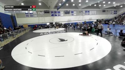 126 lbs Champ. Round 3 - Gavin Kim, Sunny Hills vs Anthony Martinez, Mantanona Training Center MTC