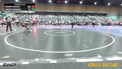 55 lbs Consi Of 8 #2 - Andrew Cordova, Crusader Wrestling vs Armani Castaneda, Top Rank