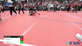 67 lbs Semifinal - Hayden Hayes, Weatherford Youth Wrestling vs Ollie Siegel, Raw