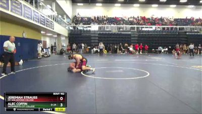 197 lbs Champ. Round 2 - Jeremiah Strauss, Mt. San Antonio College vs Alec Coffin, Sacramento City College