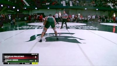 285 lbs Champ. Round 2 - Jordan Greer, Ohio vs Nicholas Pavlechko, Indiana