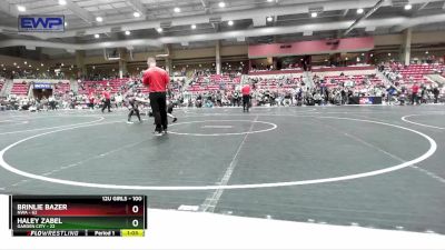 100 lbs Quarterfinal - Haley Zabel, Garden City vs Brinlie Bazer, NWA