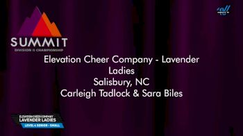 Elevation Cheer Company - Lavender Ladies [2025 L4 Senior - Small Prelims] 2025 The D2 Summit