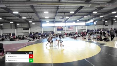 126 lbs Consi Of 16 #1 - Jj Webb, Manu WC vs Xaden Teigen, Rough Riders WC