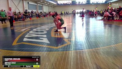 141 lbs Cons. Round 2 - Bryan Diaz, York (PA) vs Hunter Crouse, Thiel