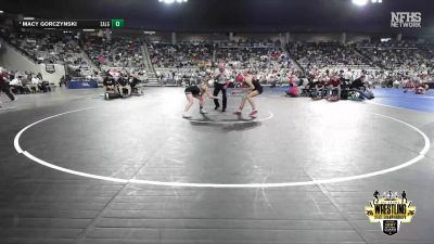 G5A-125 lbs Cons. Semi - Macy Gorczynski, SALINA (Girls) vs Paytyn Schaefer, CLEVELAND (Girls)