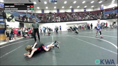 58 lbs Rr Rnd 1 - Jimmy Arms, Redskins Wrestling Club vs Brittin Schwab, Smith Wrestling Academy