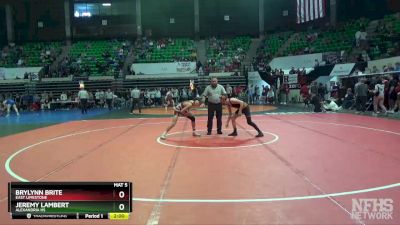 5A 106 lbs Quarterfinal - Jeremy Lambert, Alexandria HS vs Brylynn Brite, East Limestone