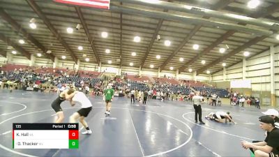 135 lbs Quarterfinal - Dillan Thacker, Wasatch Wrestling Club vs Koy Hall, Aviator Wrestling Club