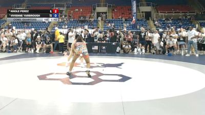120 lbs Cons. Quarters - Khole Perez, Illinois vs Vivienne Yarbrough, Texas