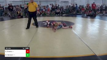 80-J lbs Round Of 32 - Cruz Evans, OR vs Noah Benson, WV