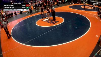 190 lbs Quarterfinal - Vickie White, Edwardsville (H.S.) vs Nadia Razzak, Schaumburg (H.S.)