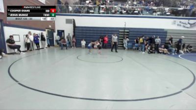 53 lbs Champ. Round 2 - Cooper Evans, Raft River Wrestling vs Jesus Munoz, Thunder Ridge Outlaws Wrestling Club
