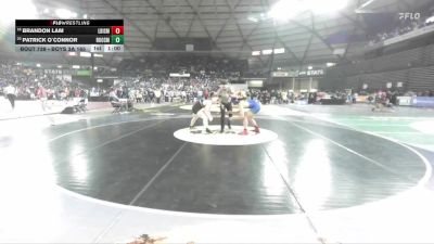 Boys 3A 165 lbs Cons. Round 4 - Patrick O`Connor, Roosevelt vs Brandon Lam, Liberty (Issaquah)