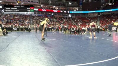 3A-215 lbs Cons. Round 2 - Kade Krause, Dowling Catholic vs Meric Hagarty, Waverly-Shell Rock