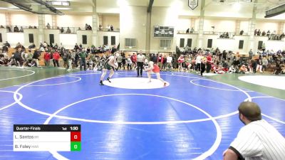 120 lbs Quarterfinal - Lucas Santos, Bridgewater-Raynham vs Bret Foley, Marshfield