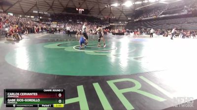 3A 106 lbs Champ. Round 2 - Carlos Cervantes, Hermiston vs Gabe Rios-Gordillo, Ferndale