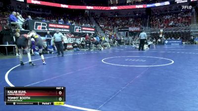 1A-113 lbs Champ. Round 2 - Tommy Booth, Pleasantville vs Kalab Kuhl, Logan-Magnolia