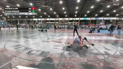 100 lbs Cons. Semi - Kaejrick Clark, American Outlaws Wrestling vs Ryland Enderud, Dickinson Wrestling Club