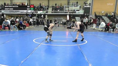 126 lbs Consolation - Brayden Boccia, Milford MA vs Jisup Shin, Weston