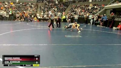 70 lbs Champ. Round 2 - Kael Schindler, Team Valley vs Brooks Maddix, Sebolt Wrestling Academy