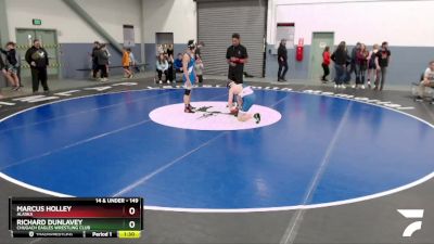 149 lbs Round 1 - Marcus Holley, Alaska vs Richard Dunlavey, Chugach Eagles Wrestling Club