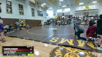 113-118 lbs Round 2 - Carmen Paredes, Riverton Middle School vs Stevie French, Cody Middle School