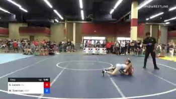 70 lbs Rr Rnd 2 - Sophia Lazaro, California Grapplers vs Madyn Overman, Nebraska Wrestling Academy