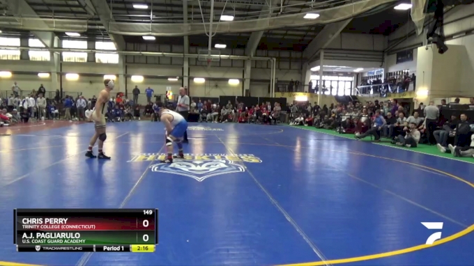 149 lbs 3rd Place Match - Chris Perry, Trinity College (Connecticut) vs  A.J. Pagliarulo, U.S. Coast Guard Academy