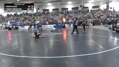 A 150 lbs Quarterfinal - Joseph Breedlove, Greenback High School vs Austin Glass, Volunteer High School