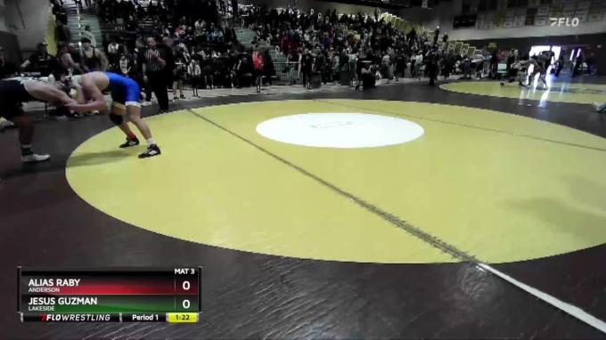 157 lbs Semifinal - Jesus Guzman, Lakeside vs Alias Raby, Anderson