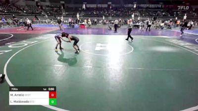 70 lbs Consi Of 8 #2 - Matthew Amelio, West Essex vs Logan Maldonado, Bitetto Trained Wrestling